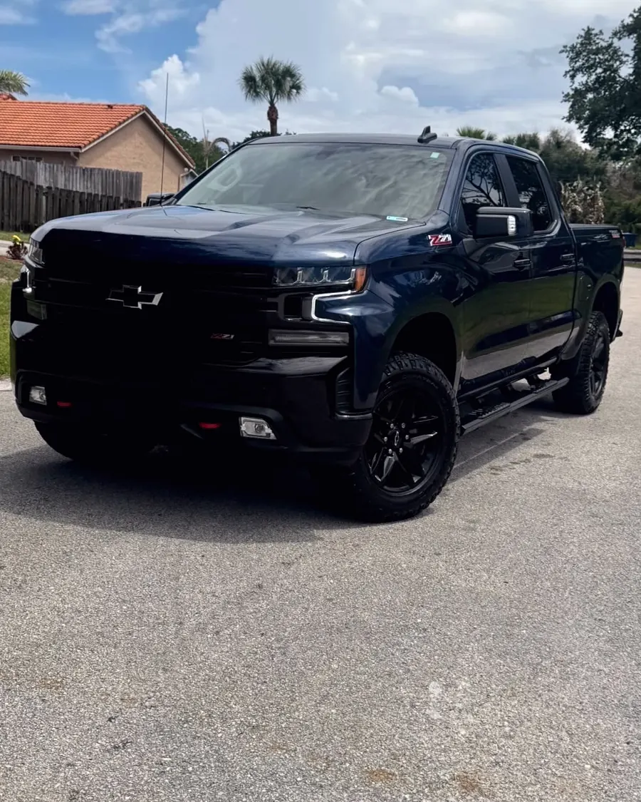 A black Chevy Silverado after a GaliGloss detail